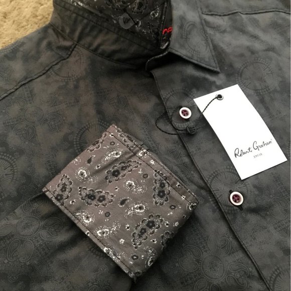 ROBERT GRAHAM SUTTON ABSTRACT LONG SLEEVE BUTTON SHIRT CLASSIC FIT $198 - Picture 3 of 14